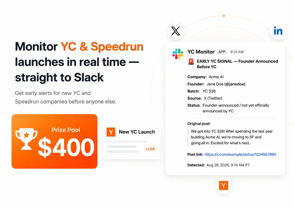 Build a YC Launch Monitor Slack Bot task cover