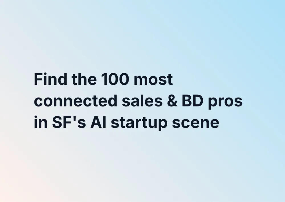 SF AI Startup Sales & BD Lead List task cover