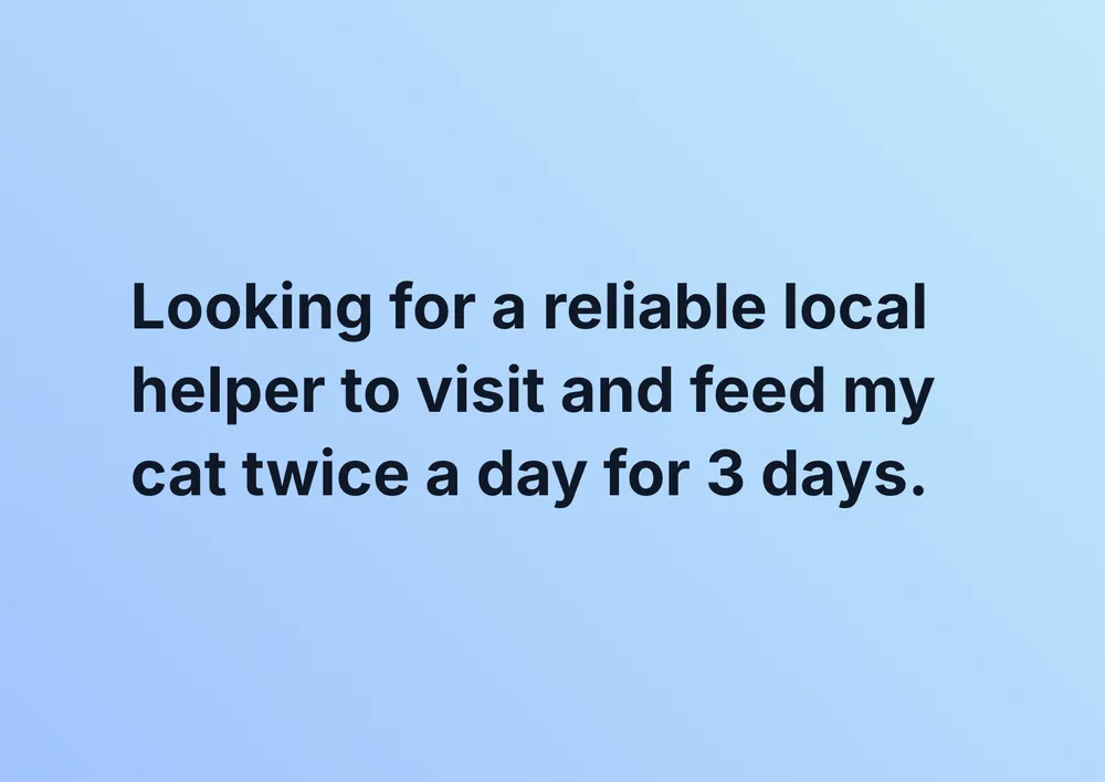 Help Feed My Cat for 3 Days (2x/Day) task cover