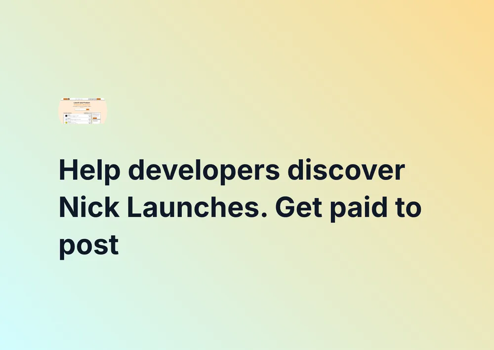 Post About Nick Launches on Reddit task cover